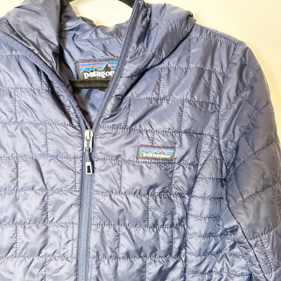 Patagonia Nano Puff Hoody Navy Blue Puffer Jacket Small - Picture 4 of 8